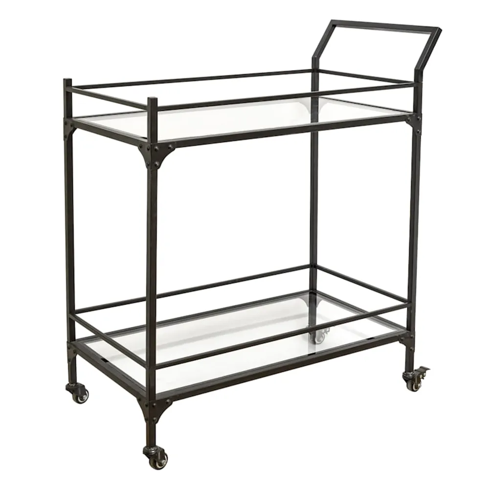 Sage Frost Bar Cart, Black