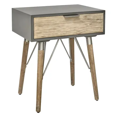 Jax Wood & Metal Accent Table