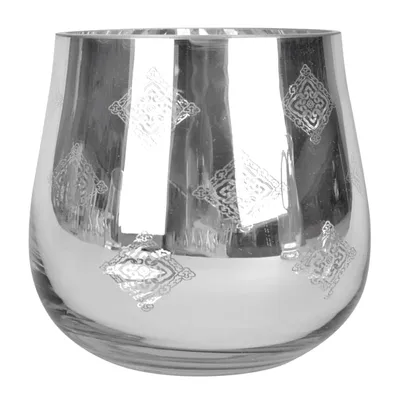 Silver Mercury Glass Votive Candle Holder