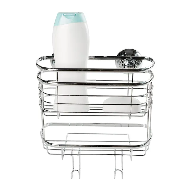 at Home 2-Tier Keira Glazed Gold Wire Shower Caddy with Soap Dish