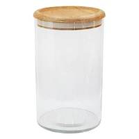 Glass Canister with Acacia Wood Lid