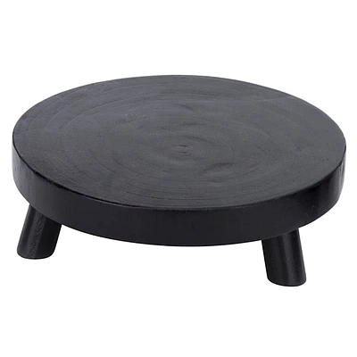 Black Round Wooden Riser