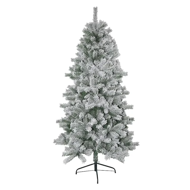 (B15) Unlit Flocked Nordmann Fir Christmas Tree, 7.5