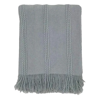 Striped Knit Throw Blanket