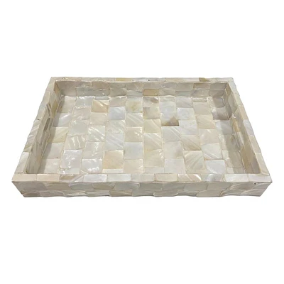 Square Mother of Pearl Tray, 15"
