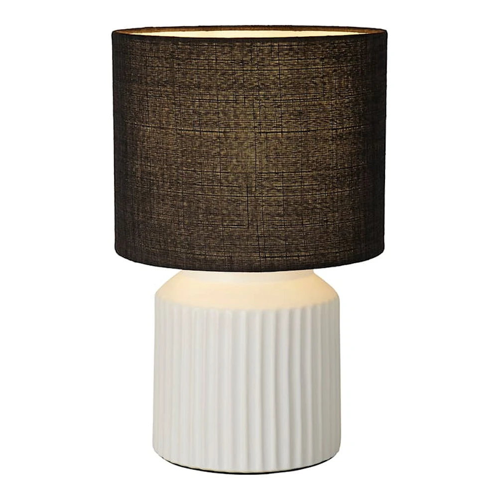 Crosby St. Ceramic Table Lamp with Slub Shade, 16"