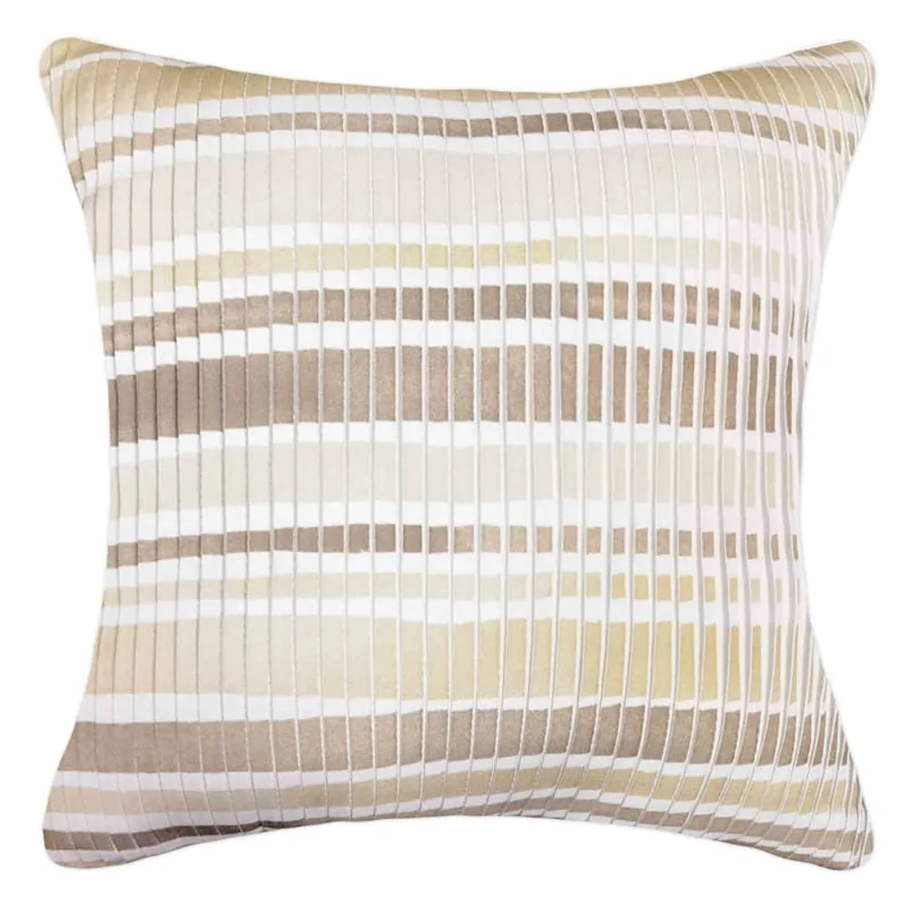 Natural Sleek Striped Throw Pillow, 18"