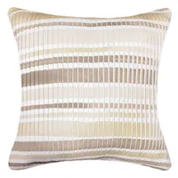 Natural Sleek Striped Throw Pillow, 18"