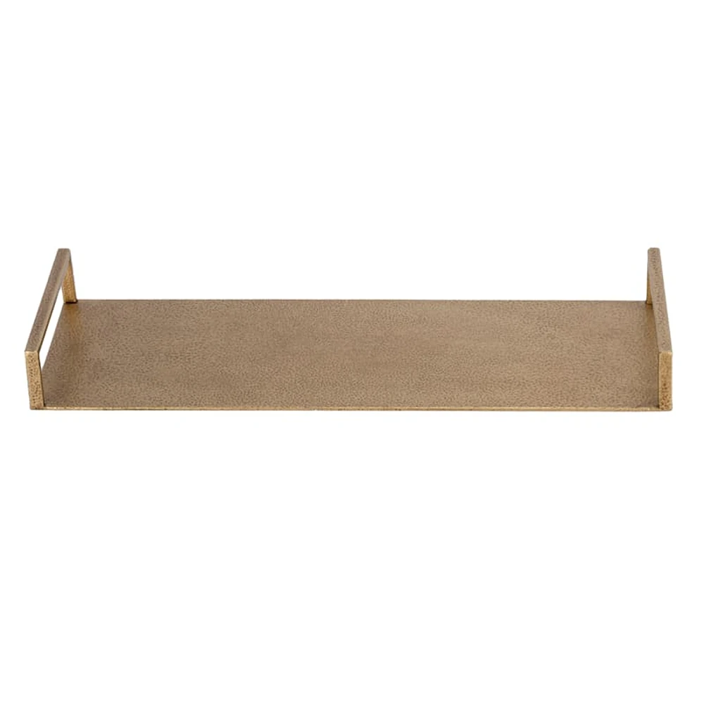 Gold Metal Tray with Handles, 18x16