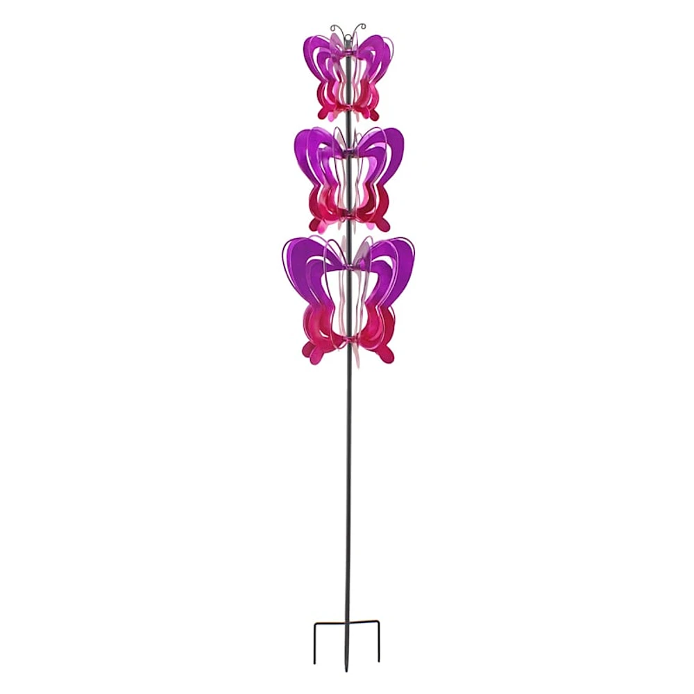 Butterfly Metal Wind Spinner, 48"