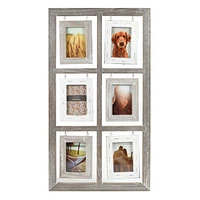 6-Opening Rustic Collage Frame, 16x20