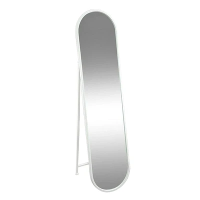 Aria Oval White Floor Mirror, 15x60