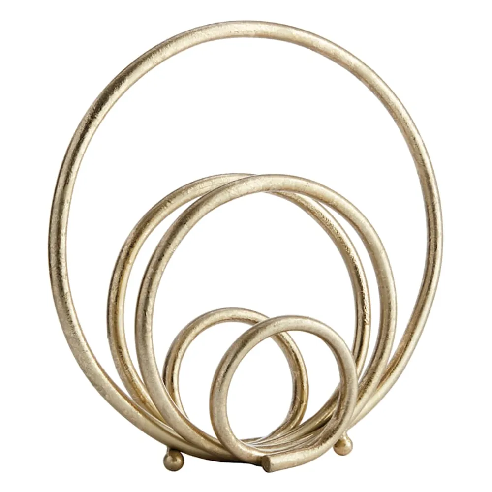 Metal Gold Circle Figurine, 12"