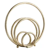 Metal Gold Circle Figurine, 12"