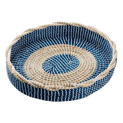 Blue Oval Seagrass Tray