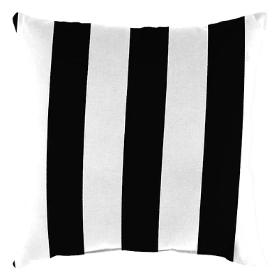 Onyx Awning Striped Outdoor Throw Pillow
