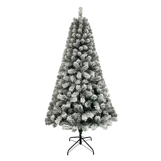 (B15) Unlit Flocked Nordmann Fir Christmas Tree, 7.5