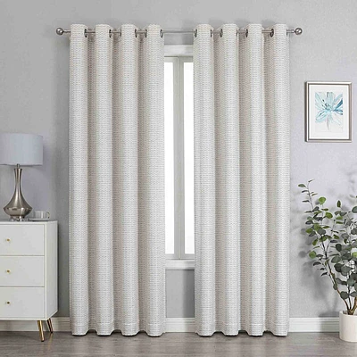 Sun Shield Cheyanne Linen Blackout Grommet Single Curtain Panel