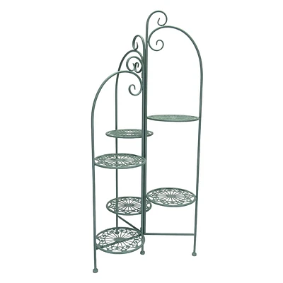 Metal Folding Tiered Plant Stand, 44"