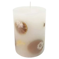 Botanical Embedded Pillar Candle