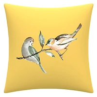 Birds Square Outdoor Throw Pillow