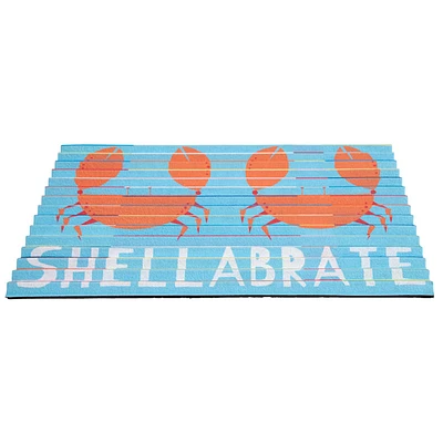 Shellabrate Striped Two-Way Doormat, 18x30