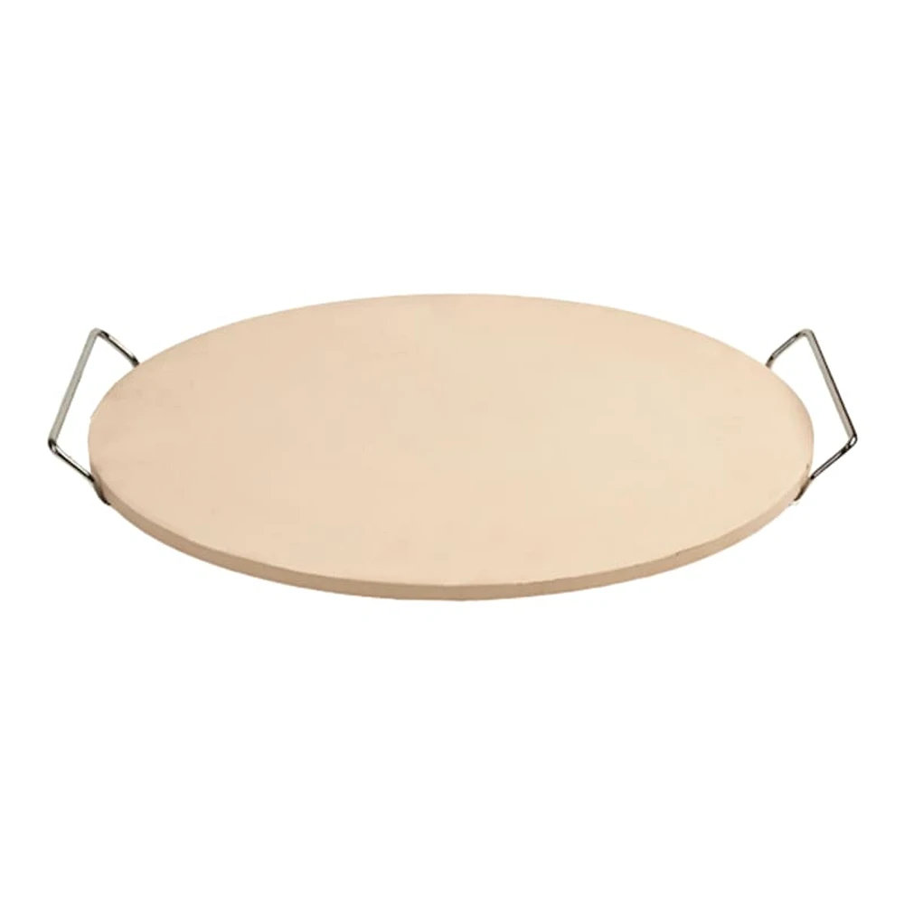 Round Pizza Stone with Wire Frame, 15"