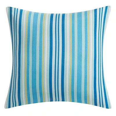 Multicolor Striped Outdoor Throw Pillow