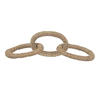 Jute Wrapped Wood Link Decor