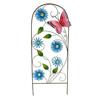 Butterfly Flower Fence Yard Stake, 15"