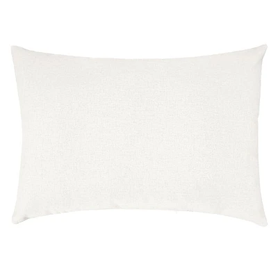 Natural Canvas Lumbar Outdoor Throw Pillow, 14x20