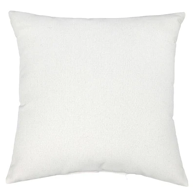 Natural Canvas Oversized Outdoor Throw Pillow, 20"