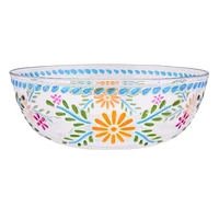 Clear Embossed Serve Bowl