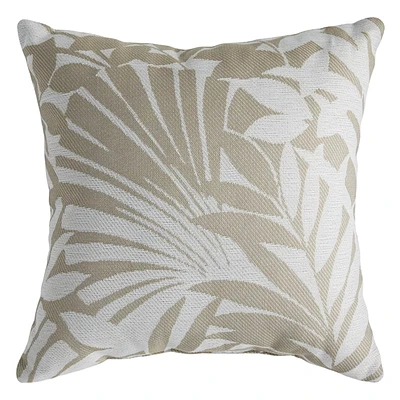 Premium Natural Royal Palm Outdoor Throw Pillow, 16"