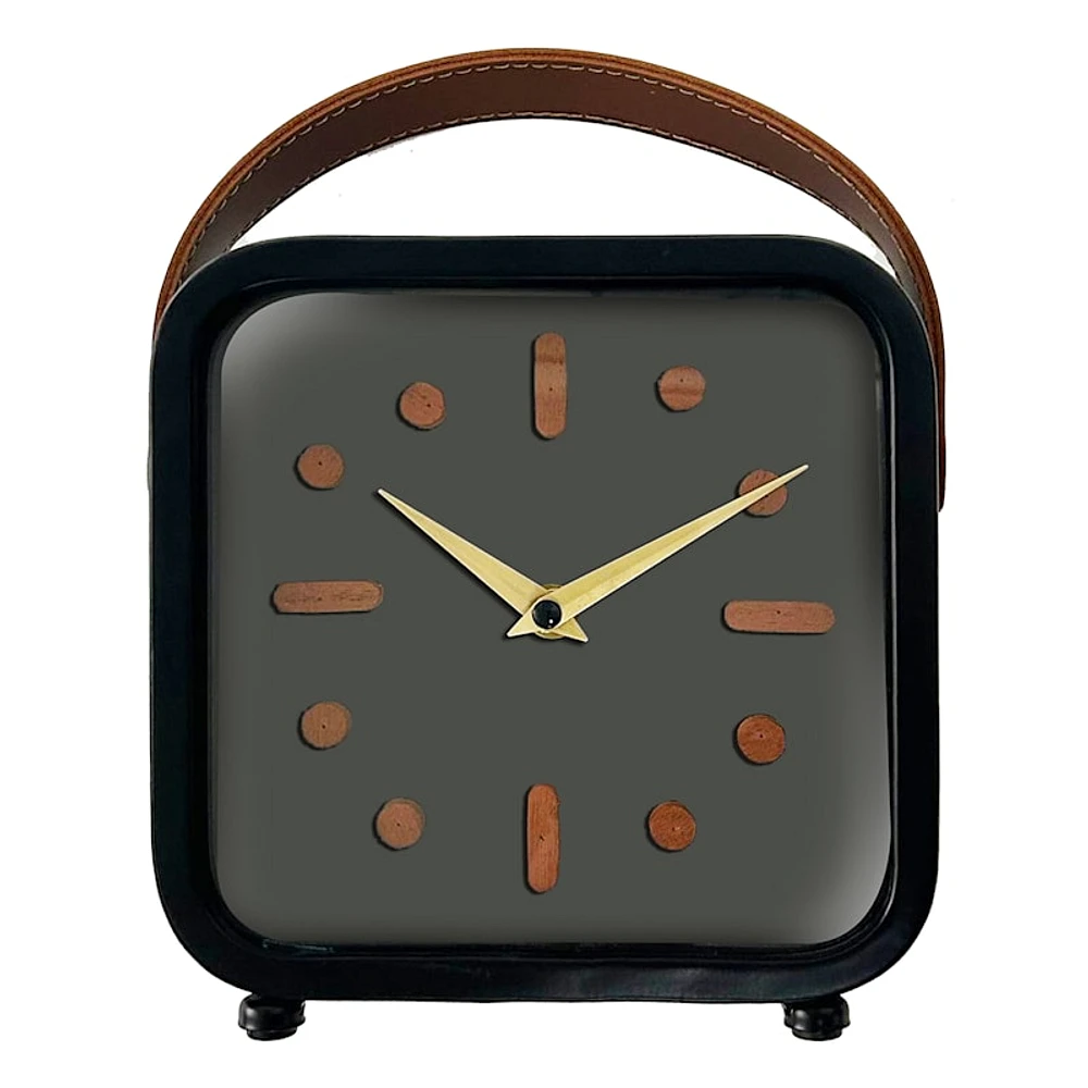 Crosby St. Iron Table Clock, 10"