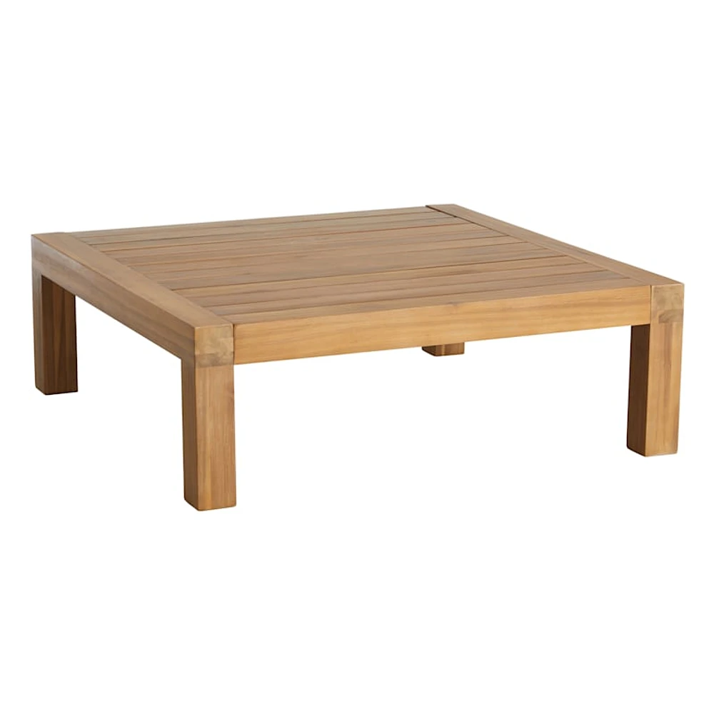 Park City Blonde Acacia Wood Patio Coffee Table, 31.5"