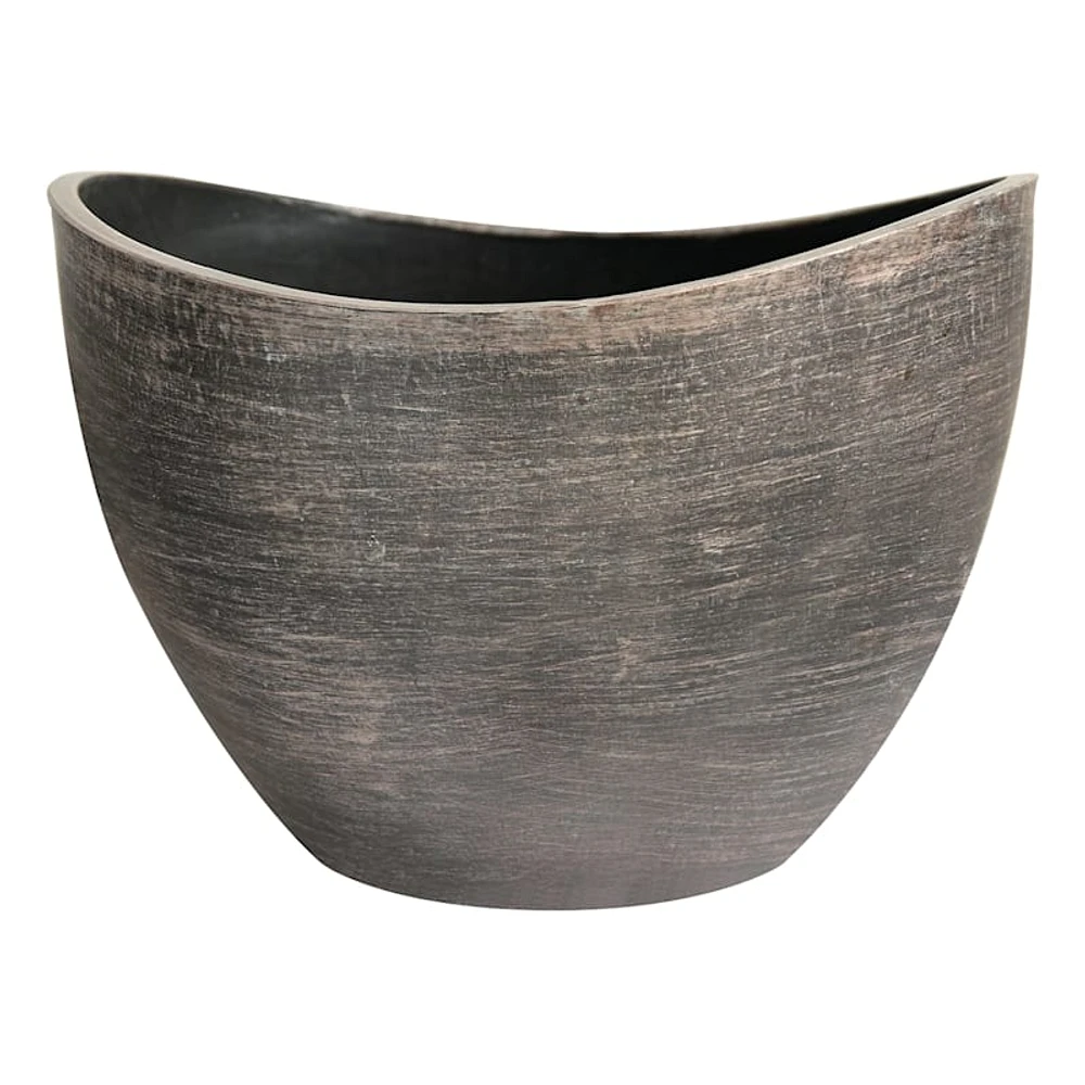 Bronze Wave Angled Outdoor Planter, Small