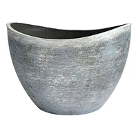 Silver Wave Angled Outdoor Planter, Small