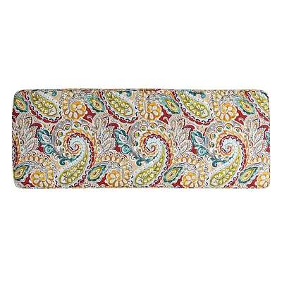 Paisley Chili Outdoor Bench Cushion