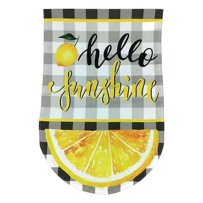 Hello Sunshine Lemon Garden Flag, 18"