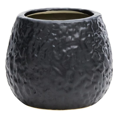 Crosby St. Indoor Black Textured Pot, 4.3"