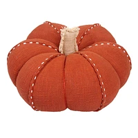 Honeybloom Orange Pumpkin Shaped Throw Pillow, 8x18