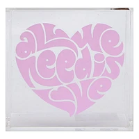 All We Need Is Love Block, 4"