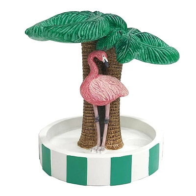 Flamingos in Paradise Pink Toothbrush Holder, 4.5"