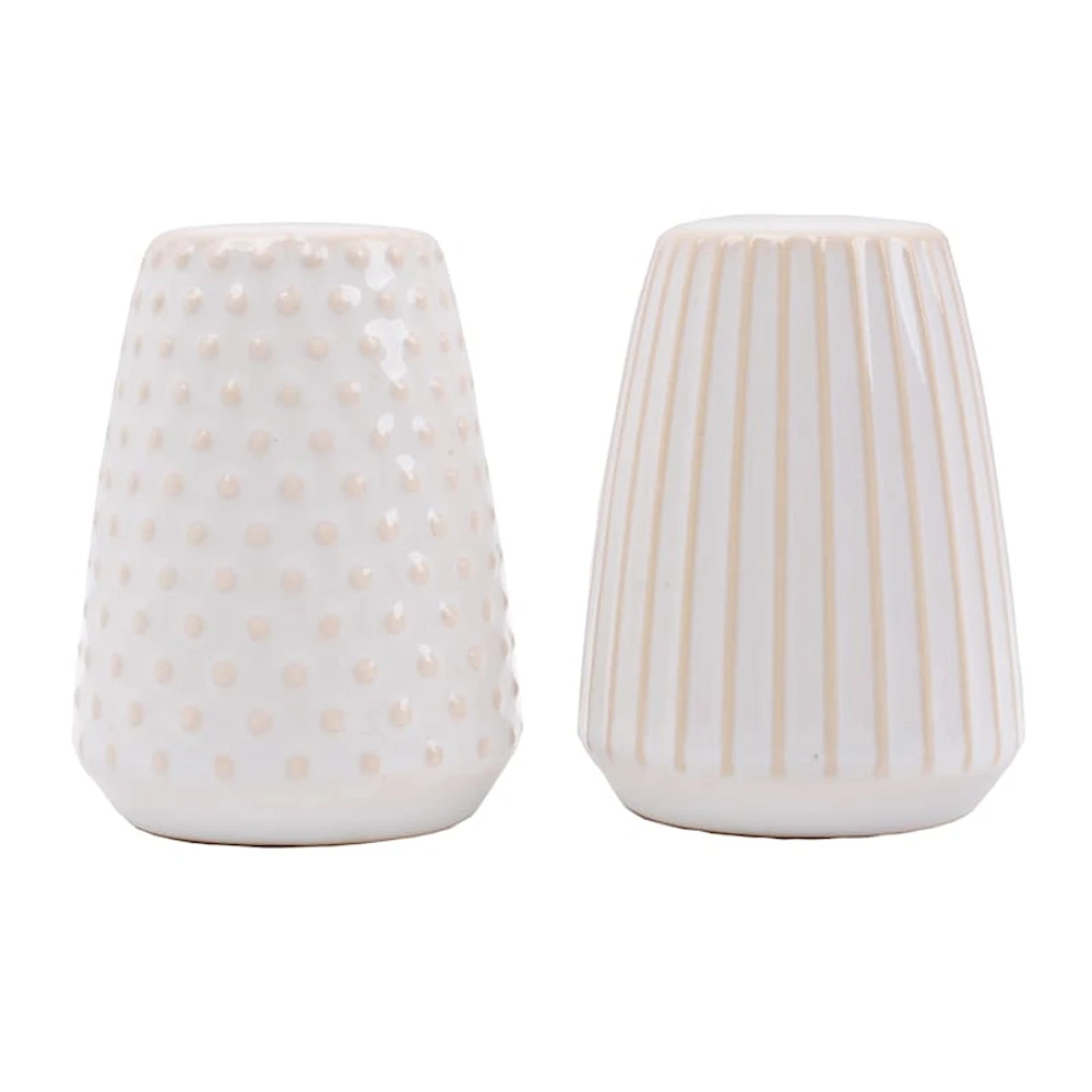 Pasadena White Salt & Pepper Shaker Set