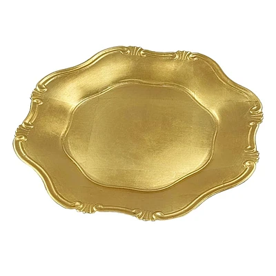 Gold Scalloped Charger Plate