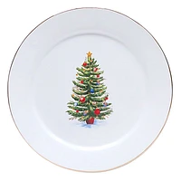 Classic Christmas Tree Ceramic Dinner Plate, 10.5"