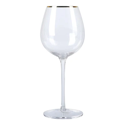 Gold Rim Wine Goblet