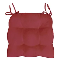 Brick Red Faux Suede Chair Pad, 14x15