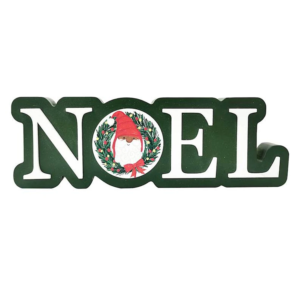 Red & Green Noel Cutout Table Top Sign, 8"